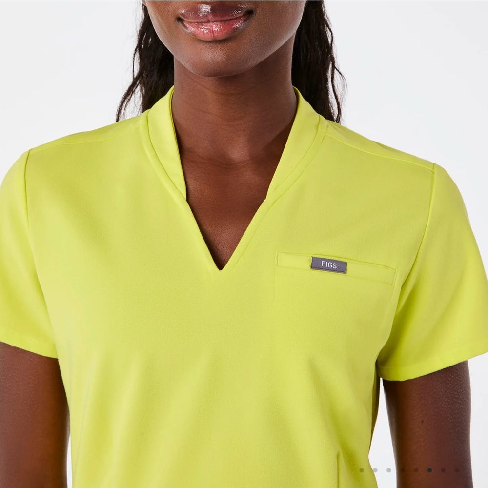 Lillian Slim V-Neck Peplum Scrub Top